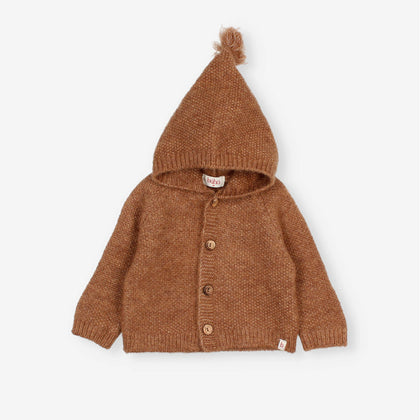 Buho Baby Hood Cardigan ~ Cookie