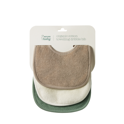 Nature Baby - Dribble Bibs 3 Pack: 0-6M
