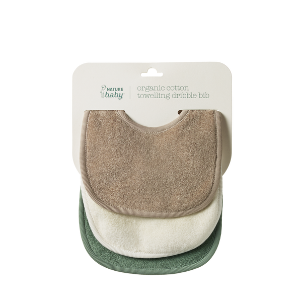 Nature Baby - Dribble Bibs 3 Pack: 0-6M