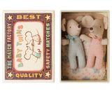 Maileg Twins, Baby Mice in Matchbox ~ Checker