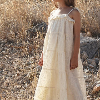 House of Paloma Sonnet Dress ~ Crème Broderie