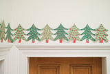 East End Press - Christmas Trees Concertina Garland