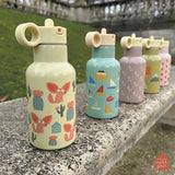 Petit Jour Paris - ST793R Insulated bottle 350ml Strawberries: Pink / Stainless Steel / 7 x 7 x 18