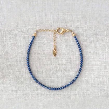 Kris Nations - Blue Freshwater Pearl Bracelet: Gold-Filled
