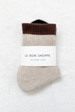 Le Bon Shoppe - Color Block Girlfriend Socks : Black Coffee