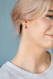 Pip Pop Post - Daisy Hoop Earrings - Hypoallergenic, Flat Back, Girl Gift