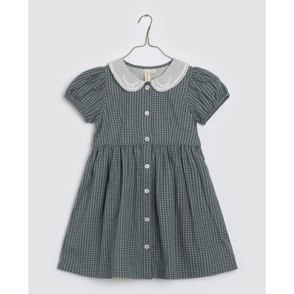 Little Cottons Organic Audrey Dress ~ Little Blue Check
