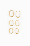 Pip Pop Post - Everyday Oval Hoop: Gold / Small