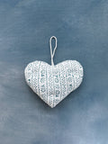 Bliss and Mischief - Sweet Heart Ornament, Calico Stripe Lake