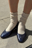 Le Bon Shoppe - Linen Scallop Socks - (wholesale): Pale Blue