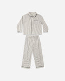 Rylee + Cru Long Sleeve Pajamas ~ Evergreen Stripe