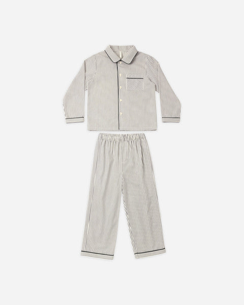 Rylee + Cru Long Sleeve Pajamas ~ Evergreen Stripe