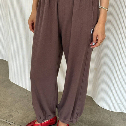 Le Bon Shoppe Pointelle Balloon Pants ~ Chocolate