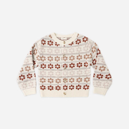 Rylee + Cru Cheyenne Cardigan Flower Fair Isle