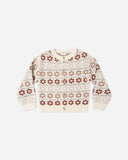 Rylee + Cru Cheyenne Cardigan Flower Fair Isle