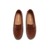 Childrenchic Inc - Leather Penny Loafers in Brown: 32 (US 1Y)