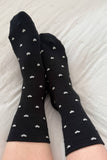 Le Bon Shoppe - Sneaker Socks: Polka Dot - Charcoal/Black