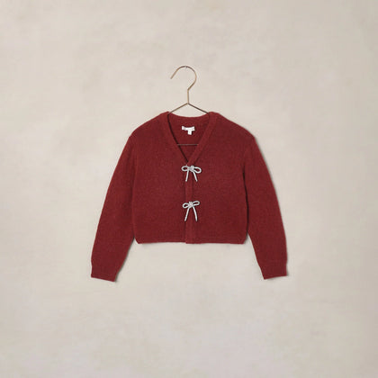 Noralee Bow Cardigan Sweater ~ Ruby