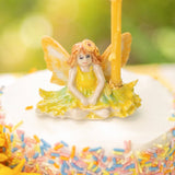 Camp Hollow Porcelain Animal Treasures - Sunflower Fairy Cake Topper