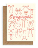 Adelfi - Bow Outline Congrats Card: Single