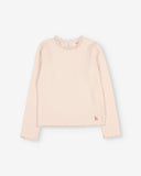 Buho Ruffle T-Shirt ~ Cream Pink