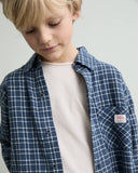 Buho Tartan Shirt ~ Navy