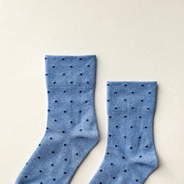 Le Bon Shoppe - Polka Dot Sneaker Socks~  Blue/Navy