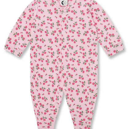 Sleepy Doe - BABY SLEEPSUIT | PINK TEA FLORAL: 3-6 Months