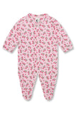 Sleepy Doe - BABY SLEEPSUIT | PINK TEA FLORAL: 0-3 Months