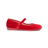 Childrenchic Classic Velvet Mary Janes ~ Red