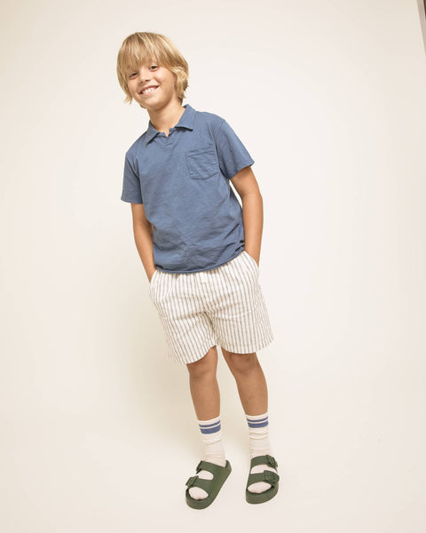 Buho Kid Pocket Polo ~ Navy