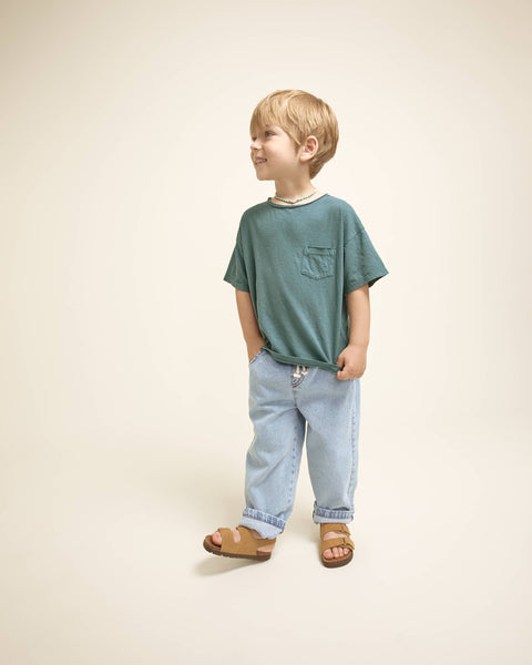 Buho Kid Pocket Linen T shirt