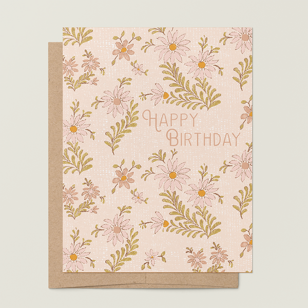 re:mused studio - Stitch Fields Birthday A2 Greeting Card