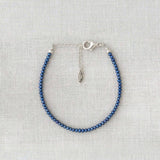 Kris Nations - Blue Freshwater Pearl Bracelet: Gold-Filled
