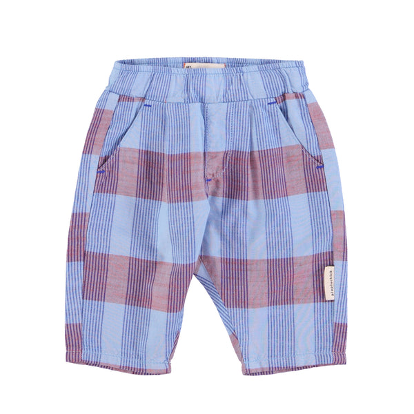 Piupiuchick Baby Pant ~ Blue Check