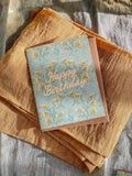 re:mused studio - Twining Floral Birthday A2 Greeting Card