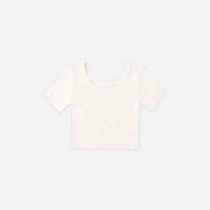 Rylee + Cru Scallop Tee Natural