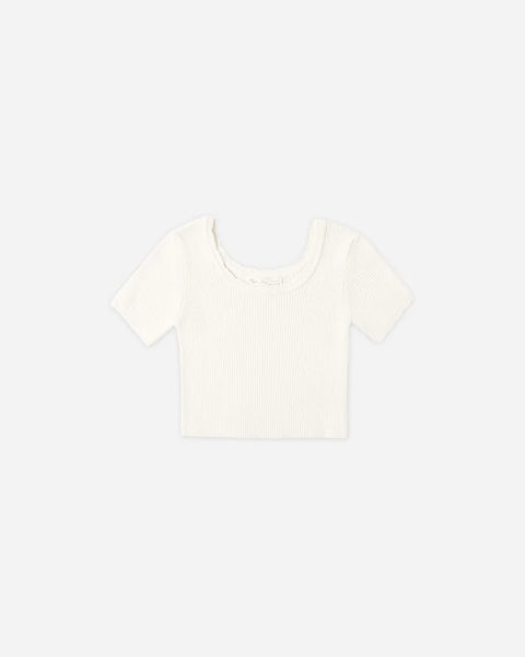 Rylee + Cru Scallop Tee Natural