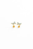 Pip Pop Post - Enamel Butterfly Stud Earrings - Hypoallergenic, Flat Back: Blush