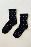 Le Bon Shoppe - Sneaker Socks: Polka Dot - Charcoal/Black