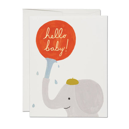 Red Cap Cards - Little Elephant baby greeting card