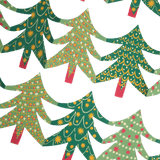 East End Press - Christmas Trees Concertina Garland
