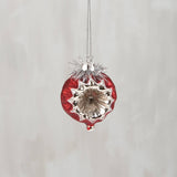 - Glass Vintage Rose Ornament