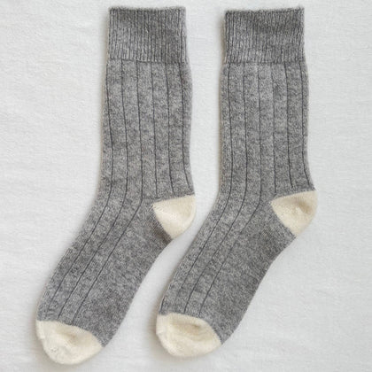 Le Bon Shoppe - Classic Cashmere Socks: Grey Melange