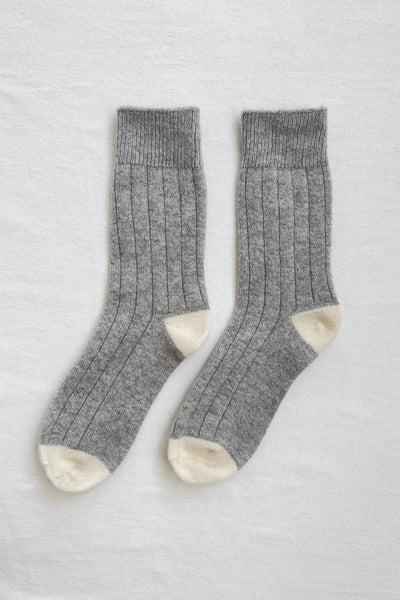 Le Bon Shoppe - Classic Cashmere Socks: Grey Melange