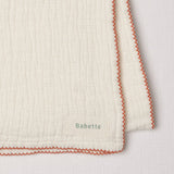Babette - Gauze Blanket - Scalloped Trim: Rose