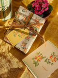re:mused studio - Limoncello Florals Gift Wrap Sheet - Double Sided: Roll of 3 Sheets