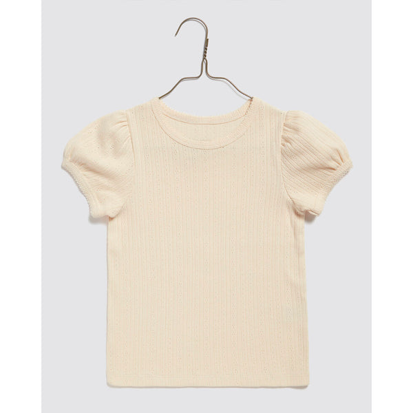 Little Cottons Pointelle T-shirt - Buttermilk