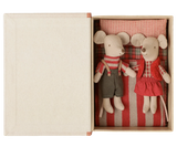 Maileg Christmas Mouse Little Sister & Brother in Book