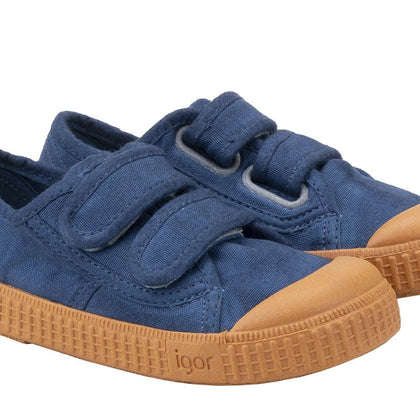 Igor Shoes US - Igor Berri Velcro Caramelo, Marino: 23